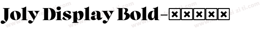 Joly Display Bold字体转换